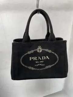 PRADA 黒 キャンバス ハンドバッグ