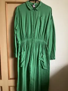 IDEE POOL いろいろの服 アトリエシャツワンピース　グリーン