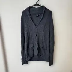 【断捨離】ARMANI EXCHANGE ショールカラーカーディガン グレー Lのサムネイル