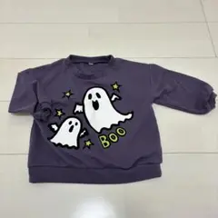 西松屋 トレーナー 長袖Tシャツ ハロウィン おばけ 紫 95cm
