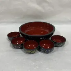【桂由美】　漆器 寿司セット　薔薇柄