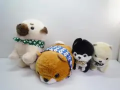 豆しば三兄弟 ぬいぐるみ 4体 大集合5 プレミアム他 豆太郎 パグ兵衛 さすけ