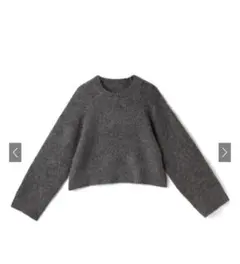 ウール混MIXショート丈ニットトップス[