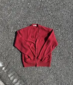 【大幅値下げ】赤 カーディガン y2k ユニセックス 短丈 ショート丈