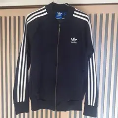 adidas ネイビー ジップアップジャージ　トラックジャケット