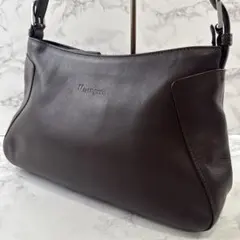 U by ungaro ユーバイウンガロ 本革 レザー ショルダーバッグ こげ茶のサムネイル