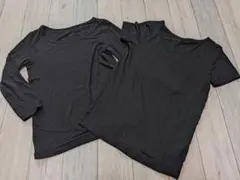 UNIQLO　HEATTECH 長袖 半袖　アンダーシャツ 120 黒