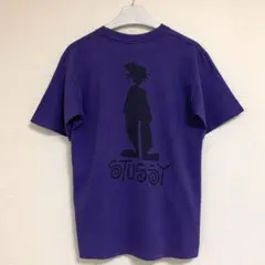 80s 後期 STUSSY 黒タグ USA製 ビッグ シャドーマン TEE 美品 80s 後期 STUSSY 黒タグ USA製 ビッグ シャドーマン Tシャツ L