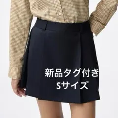 【新品タグ付き】GU プリーツミニスカート ブラック Sのサムネイル