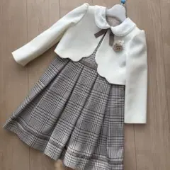 プティマイン 女の子　フォーマル　ワンピースボレロセット　サイズ120 入学式