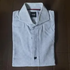 BOSS ドレスシャツ 青系チェック 長袖