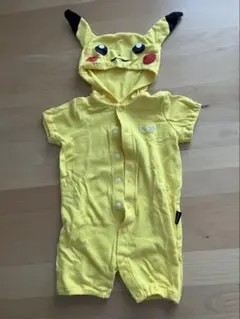 ピカチュウ フード付きロンパース 半袖 50~70cm