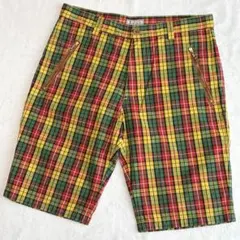 美品BEAMSビームス メンズコットンショートパンツ チェックM綿100% 春夏のサムネイル