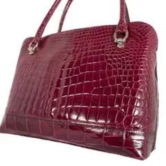JRA公認　赤色　クロコダイルレザー　ハンドバッグ 楽天市場】【10%オフクーポン】クロコダイル ハンドバッグ 日本