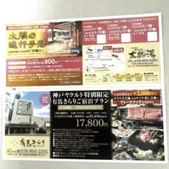 太閤の湯 入館券（割引券）/有馬温泉　太閤の通行手形