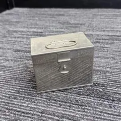 インダストリアル メタル ボックス 小物入れ 取手付き 蓋付き 古道具