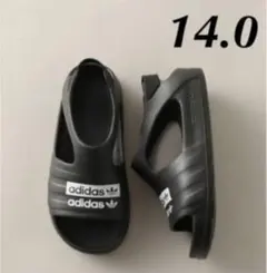 アディダス アディレッタ 新品 14.0 ベビーサンダル 黒 軽量