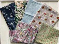 100cm〜大判サイズ【6枚セット】YUWA他　花柄プリント生地