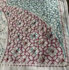 刺し子ふきん　完成品のサムネイル