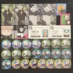 呪術廻戦　バースデイ缶バッジステッカー　スクエアステッカー　狗巻棘　パンダ