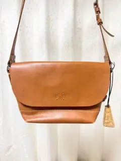 【状態良好】マノフェス/ショルダーバッグ/オールレザー/古着/キャメルのサムネイル
