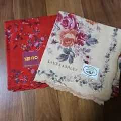 KENZO　LAURA ASHLEY ハンカチ
