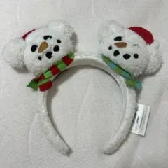 【海外ディズニー限定】 クリスマス　スノーマン ミッキーマウス　カチューシャ
