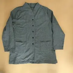 グレー 長袖カーディガン ボタン付き