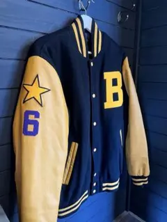 スタジャン Stewart & Strauss US製 日本Lサイズ相当 本革袖