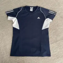 adidas ClimaCool ネイビー Vネック Tシャツ