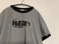 Age Factory ロゴ入りグレーTシャツ XL