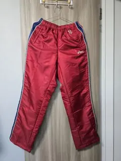 アシックス 赤 ウォーマーパンツ XO