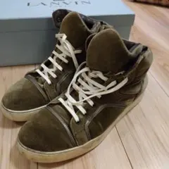 【最終値下げ】LANVIN ハイカットスニーカー オリーブのサムネイル