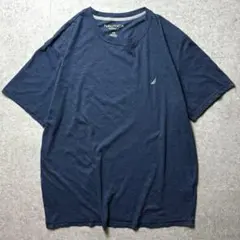 NAUTICA 半袖Tシャツ　ワンポイント刺繍ロゴ　メンズ　L