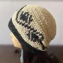 ビーニー キャップ　クロシェハット　クラッシャーハット　シーズンフリー　手編み