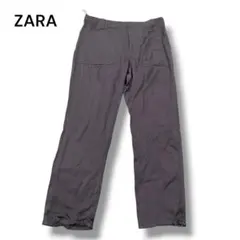 【美品】ZARA WOMAN ザラ ワイドパンツ 黒 S（USA） ポケット付