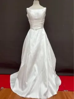 ☆特別セール T-401-468中古ウエディングドレス☆オフホワイト9-13T