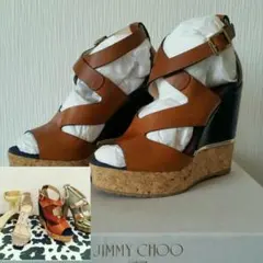 美品ジミーチュウ☆ウエッジサンダル