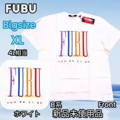 ○BIG XL FUBU デザインロゴ刺繍半袖Tシャツ白5L2のサムネイル