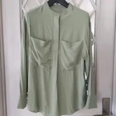 黄緑色★ 長袖シャツ