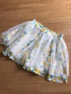 キュロットスカート  レモン柄