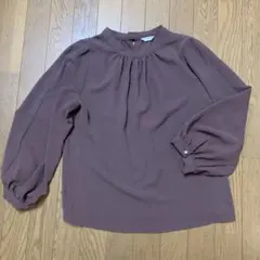 しまむら　ブラウス　パールボタンブラウス