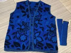 スペイン製 ニットベスト ウール ARTEGRAN 刺繍 レトロ
