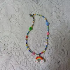 ネックレス　スマイリー　可愛い　キッズ　ビーズ