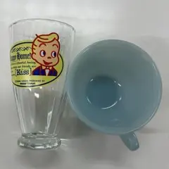 ［オサム］ミスタードーナツ グラス プチフレンチ Kiss グラス花婿とカップ