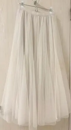 GRL ボリュームロングチュールスカート[at118] アイボリー