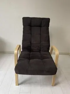 アイリスオーヤマ・リクライニングチェア・ブラウン コーデュロイ・在庫5