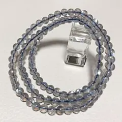 2.高品質ラブラドライト3連ブレスレット