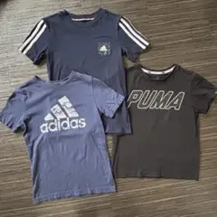 adidas PUMA Tシャツ キッズ 140 まとめ売り 3枚セットのサムネイル
