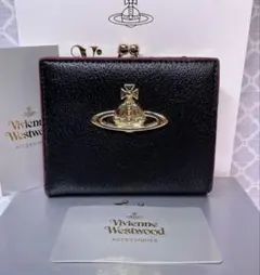 【最新☆ショッパー付】高級感 ヴィヴィアン・ウエストウッド 折財布 黒
